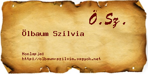 Ölbaum Szilvia névjegykártya